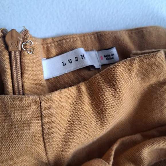 Lush High-Waisted Mustard Color Shorts - Picture 2 of 4